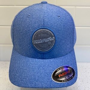 Travis Mathew Flexfit S/M Fitted Cap - What Kind of Name is That - Light Blue